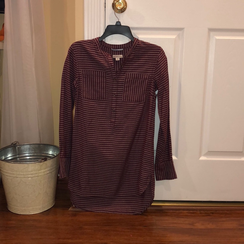 Long striped sweater